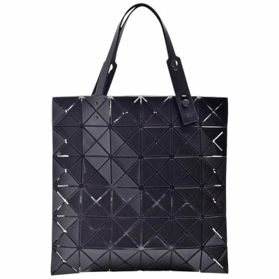 ISSEY MIYAKE 三宅一生BAOBAO 亮面透光幾何方格6X6手提包(木炭色)