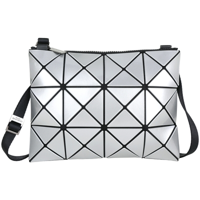 ISSEY MIYAKE 三宅一生 BAOBAO LUCENT 4x3 亮面幾何斜背包(銀色)
