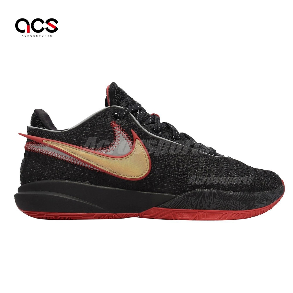 Nike 籃球鞋Lebron XX EP 20 Bred 黑紅金低筒編織男鞋LBJ 詹姆斯DJ5422