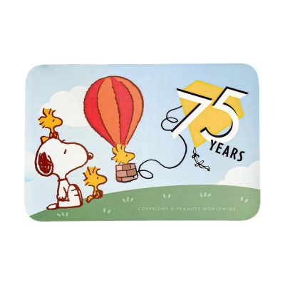 史努比Snoopy 75周年皮革超薄吸水止滑踏墊(風箏款單片)_MORINO