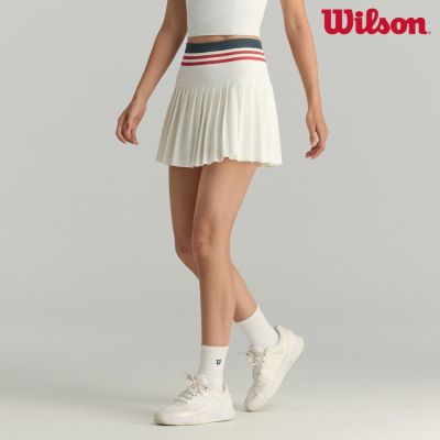【Wilson威爾森】女裝 服飾 半身裙 沙色水洗紅(運動_休閒_舒適_網球裙)