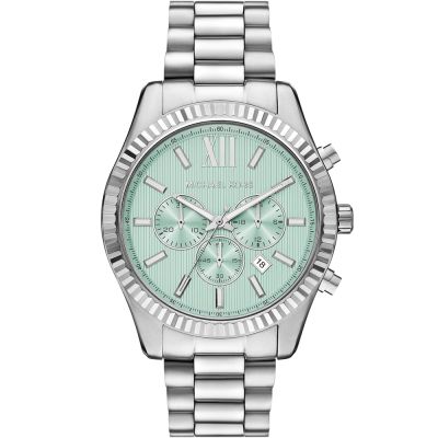 Michael Kors MK Lexington 都會三眼計時手錶 男錶 夏日煥新提案 送禮推薦-薄荷綠/44mm MK9264