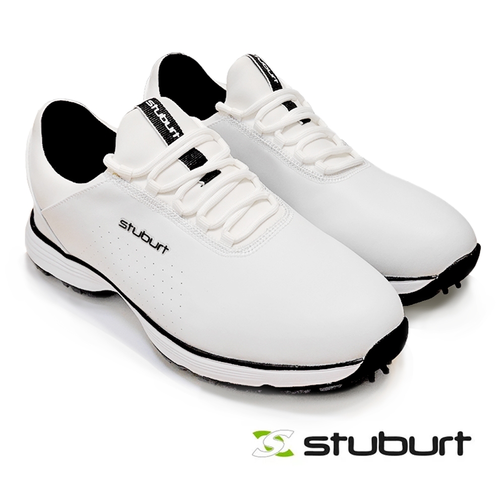 stuburt | 英國百年高爾夫球科技防水練習鞋 男鞋 帶防滑鞋釘 EVOLVE CLASSIC SPIKED SBSHU1362 白色