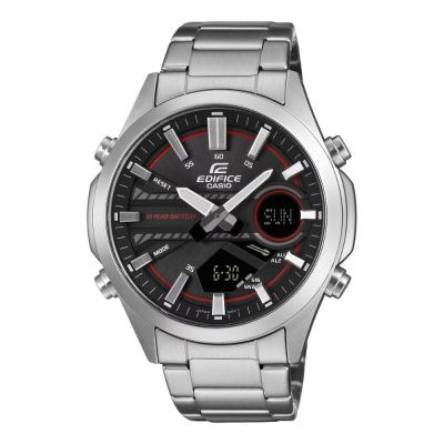 CASIO 卡西歐 EDIFICE 純粹速度 賽車運動時計腕錶 銀x黑 EFV-C120D-1A4 45.5mm