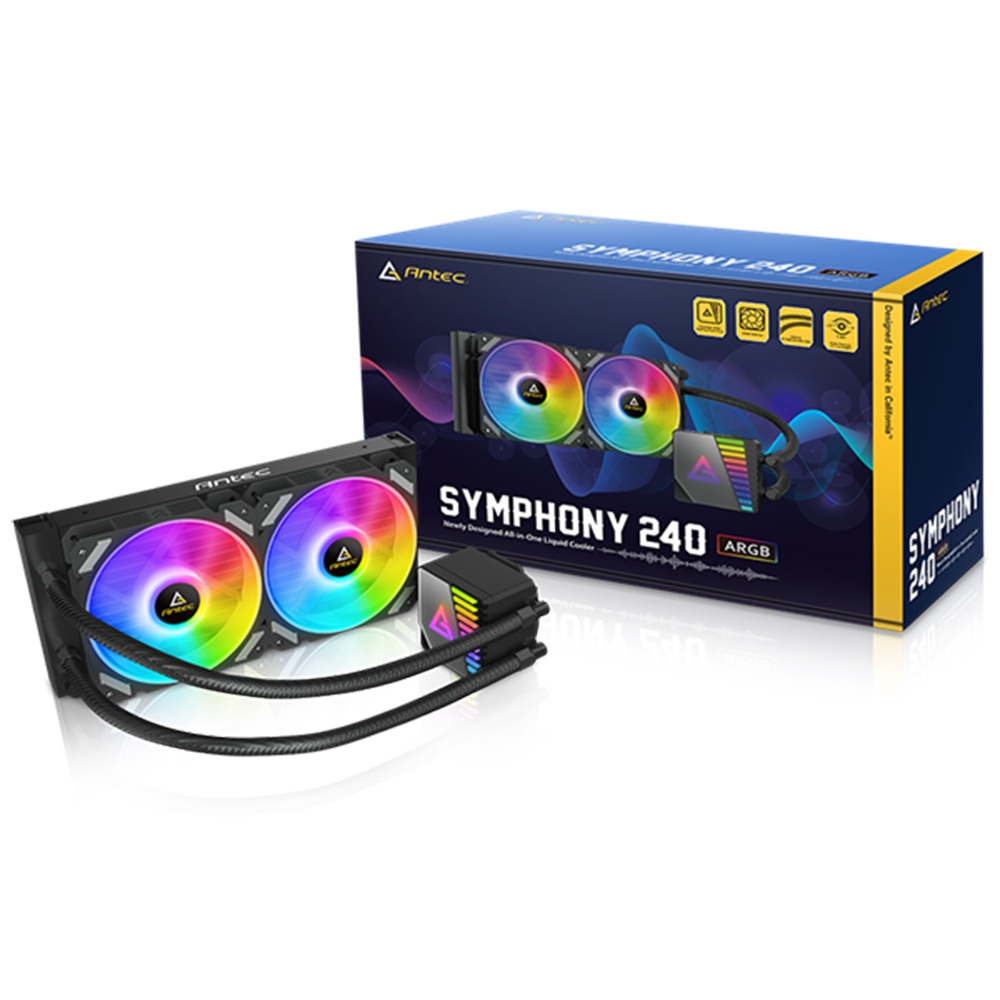 Antec 安鈦克Symphony ARGB 240 一體式水冷CPU PWM 風扇散熱器| 水冷