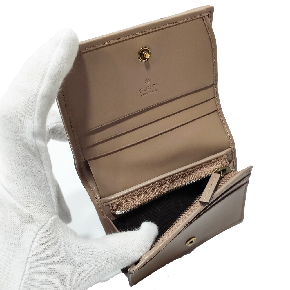 GUCCI 古馳】466492 GG Marmont matelasse系列絎縫紋牛皮金屬雙G LOGO