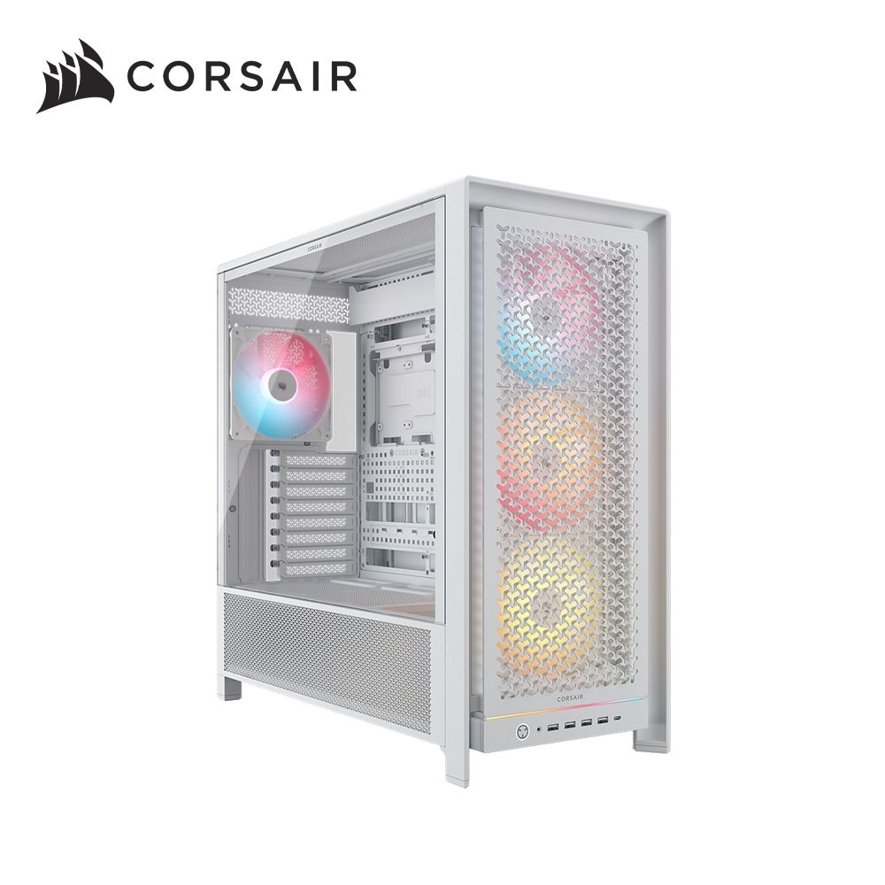 海盜船Corsair Frame 5000D RS 玻璃透側 模組化 E-ATX機殼【白｜附RS140炫光風扇*4】
