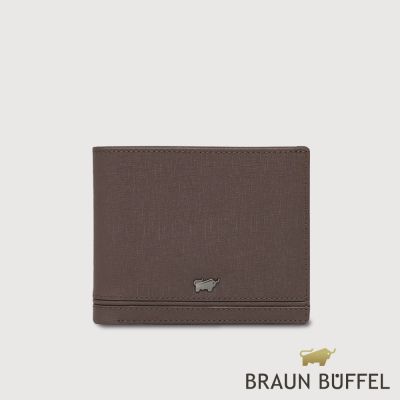 【BRAUN BUFFEL 德國小金牛】台灣總代理 維克多-D 6卡男夾-培土棕/BF512-312-POS