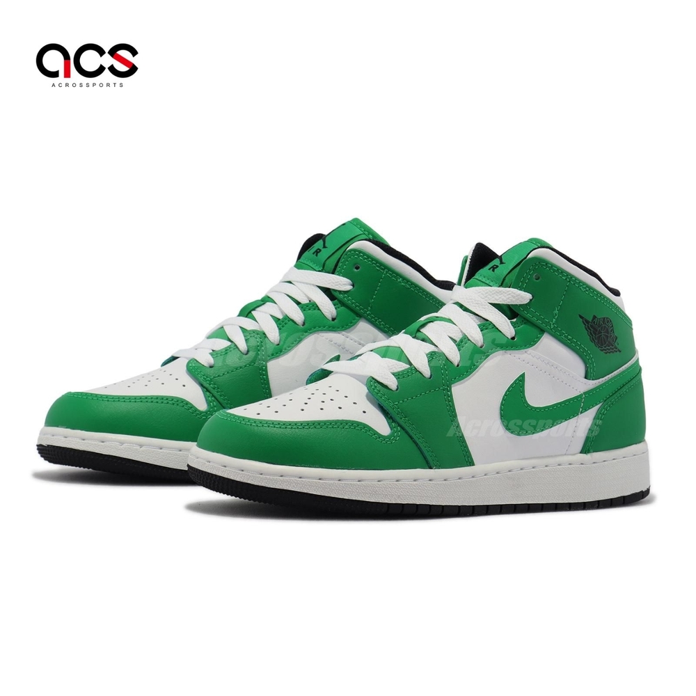 Nike Air Jordan Mid GS 大童鞋女鞋綠Lucky Green AJ1 喬丹DQ8423
