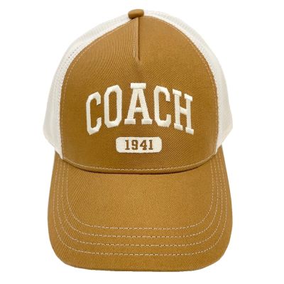 COACH 字母LOGO鴨舌棒/棒球帽(奶茶色-S/XS)
