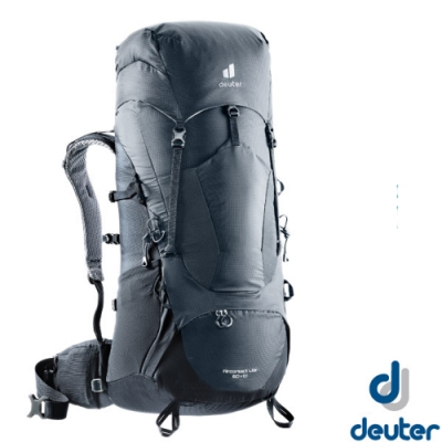 Deuter Aircontact Lite 50+10L 專業輕量拔熱透氣背包 深灰黑