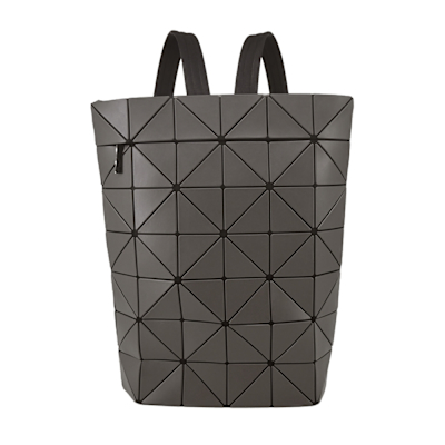 ISSEY MIYAKE 三宅一生 BAOBAO BLOCKY 霧面皮革後背包-炭灰