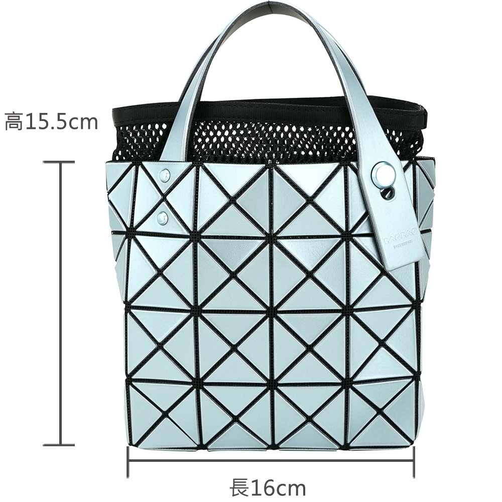 ISSEY MIYAKE 三宅一生BAOBAO LUCENT BOXY 4x4 金屬感皮質幾何手提托特