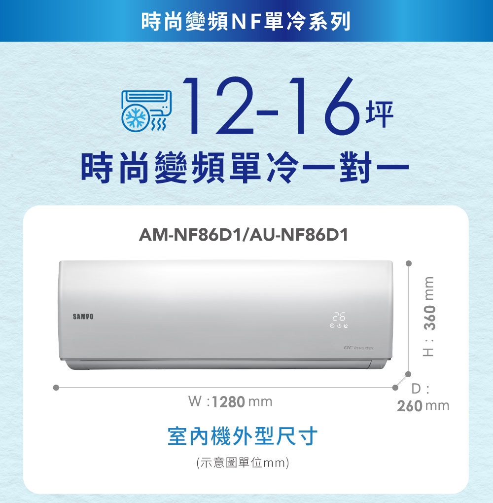 SAMPO聲寶 AU-NF86D1 - 詳情4