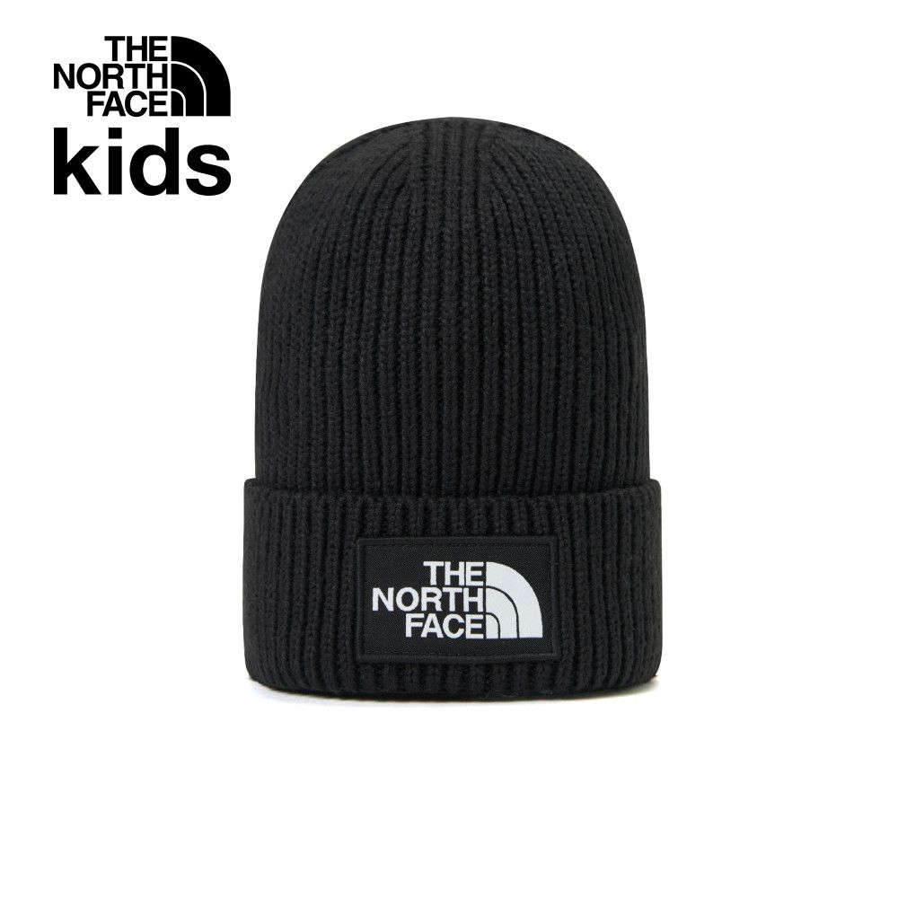 【The North Face 官方旗艦】北面兒童黑色舒適保暖毛帽｜8CGUJK3