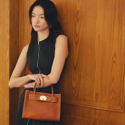 ZODENCE MONA義大利植鞣革橫飾皮帶手提斜背包-經典駝