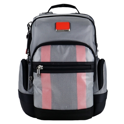 TUMI ALPHA BRAVO NATHAN系列15吋筆電多夾層後揹包(灰X亮橘)