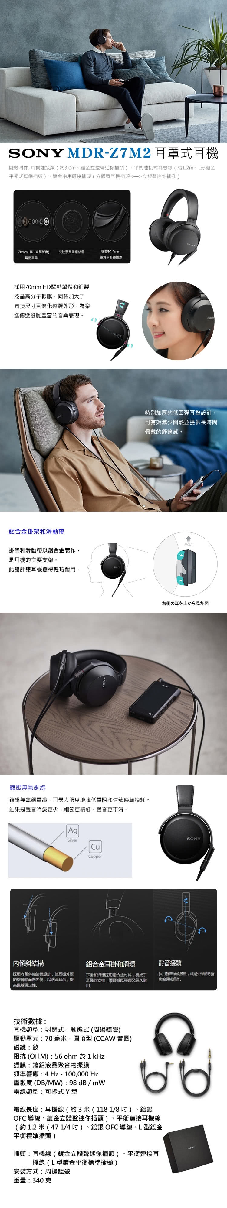 SONY索尼 MDR-Z7M2 - 詳情1