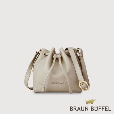【BRAUN BUFFEL 德國小金牛】台灣總代理 妮娜-A 小水桶包-沙丘色/BF883-31-MDT