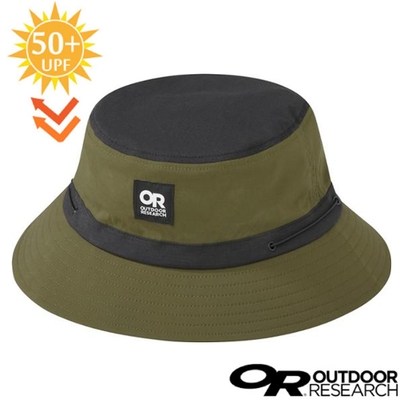 Outdoor Research Zendo Bucket Hat 超輕防曬抗UV防水透氣可調中盤帽子.漁夫帽.圓盤帽 綠/黑