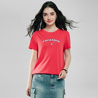 GIORDANO 女裝純棉印花短袖T恤【多色任選】