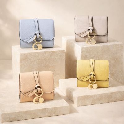 Chloe ALPHABET C LOGO 小牛皮三折短夾(任選)