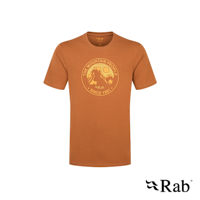【RAB】Stance Alpine Peak 短袖復古印花舒適棉T恤 男款 紅地球 #QCC03