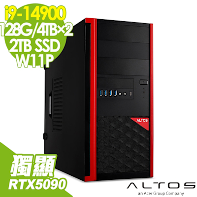 Acer 宏碁 Altos P150F8 水冷工作站 (i9-14900/128G/4TB×2+2TB SSD/RTX5090-32G/1200W/WIFI7/W11P)