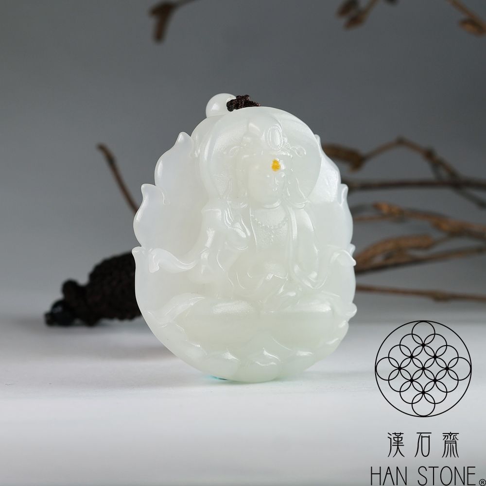 漢石齋】天然和田玉觀音玉佩吊墜羊脂白玉(53*57*12mm) | 漢石齋| Yahoo
