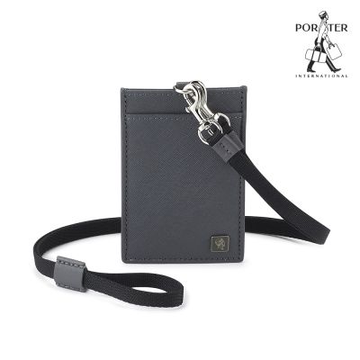 PORTER INTERNATIONAL - 法式精緻BEND真皮證件套 - 沉靜灰