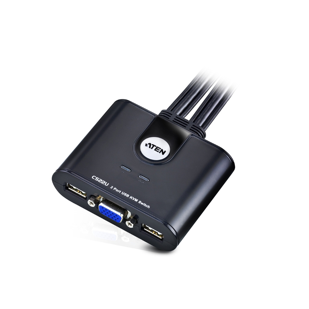 ATEN 2埠USB KVM 多電腦切換器(CS22U) | 影音轉換/切換器| Yahoo購物中心