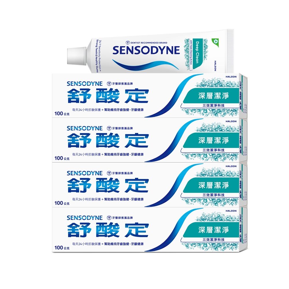 舒酸定 長效抗敏-深層潔淨 100g*4支