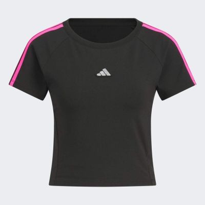 Adidas 愛迪達 Dce Baby Tee KS0279 女 T恤 運動上衣 休閒短袖 黑 亞版 短版
