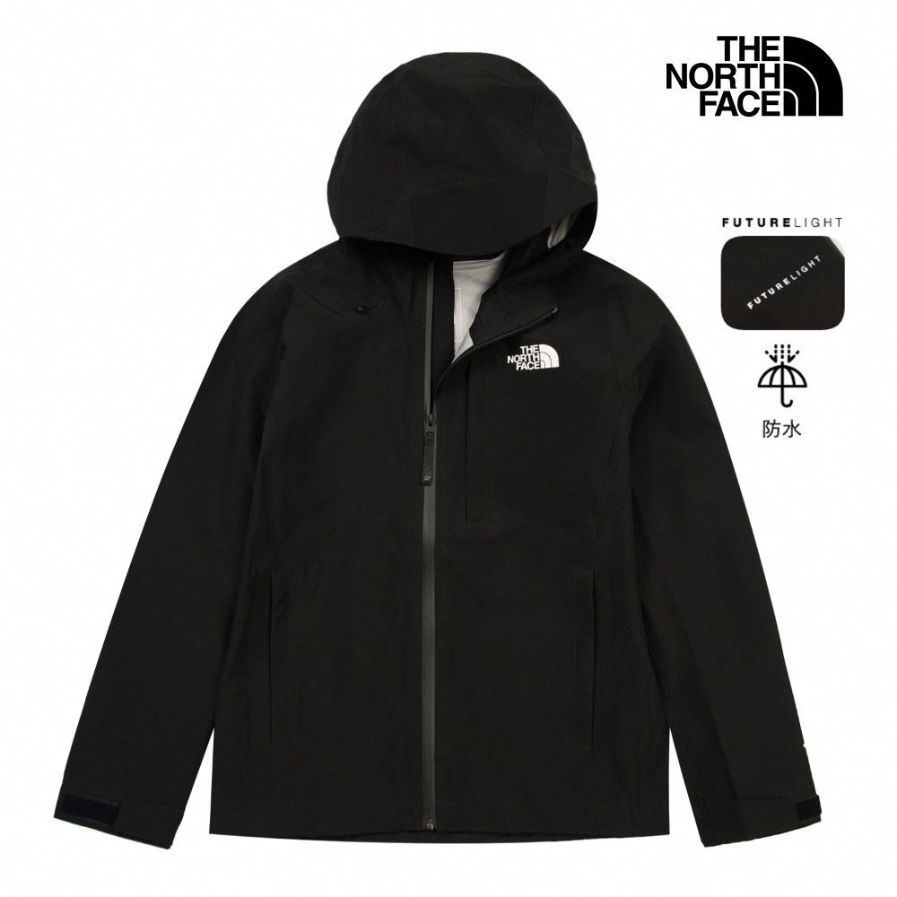 【The North Face 官方旗艦】北面女款黑色FUTURELIGHT防水透氣衝鋒衣｜8DF1JK3 外套