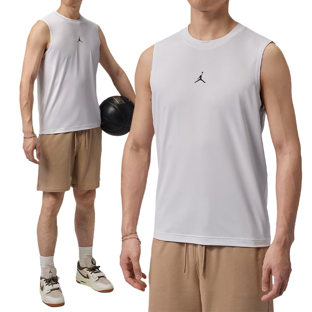 Nike As M J Df Spt Ess Slvs Top 背心 男款 白色 速乾 運動 IF0890-100