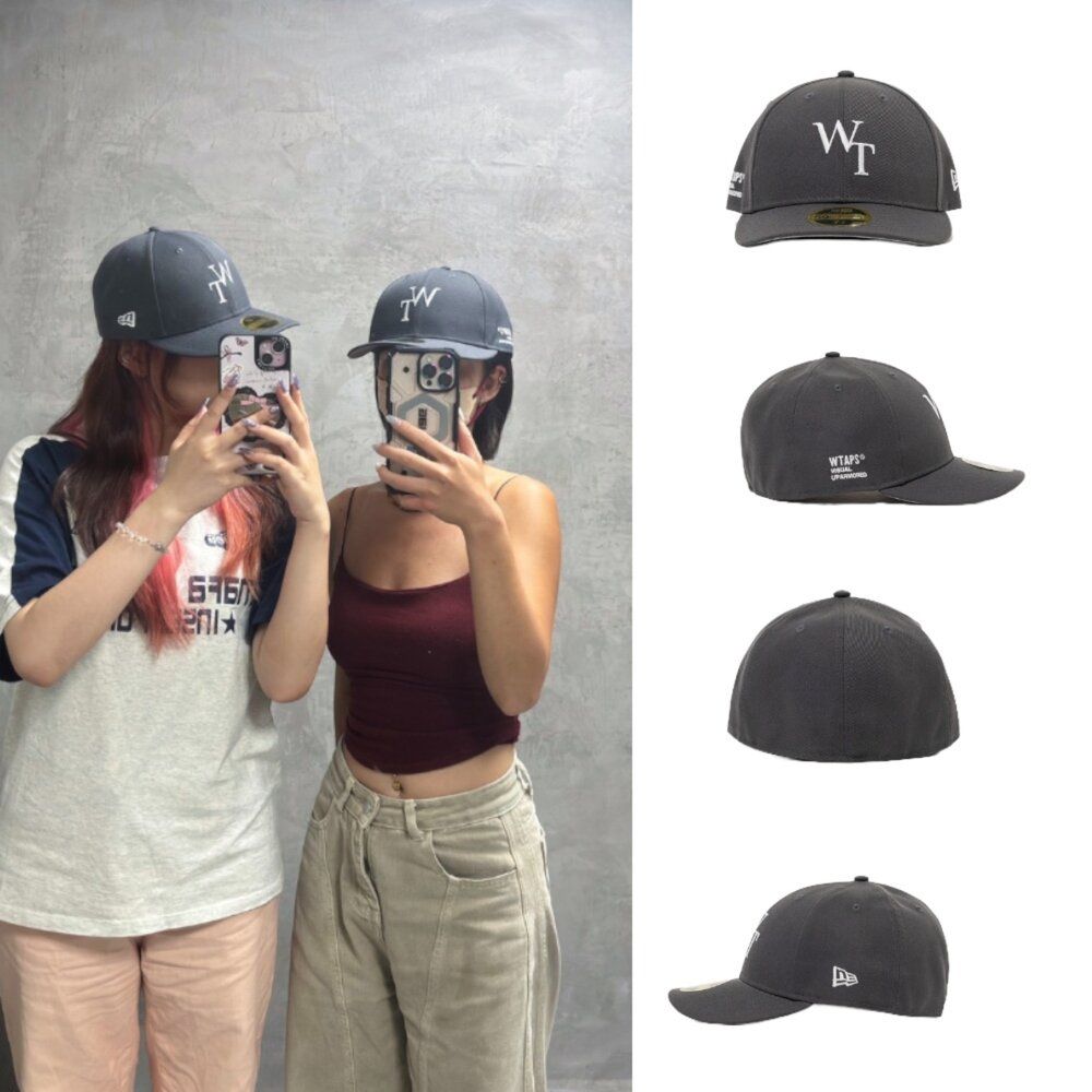 New Era x Wtaps 59Fifty Low Profile 灰色字母刺繡帽261NENED-HT02