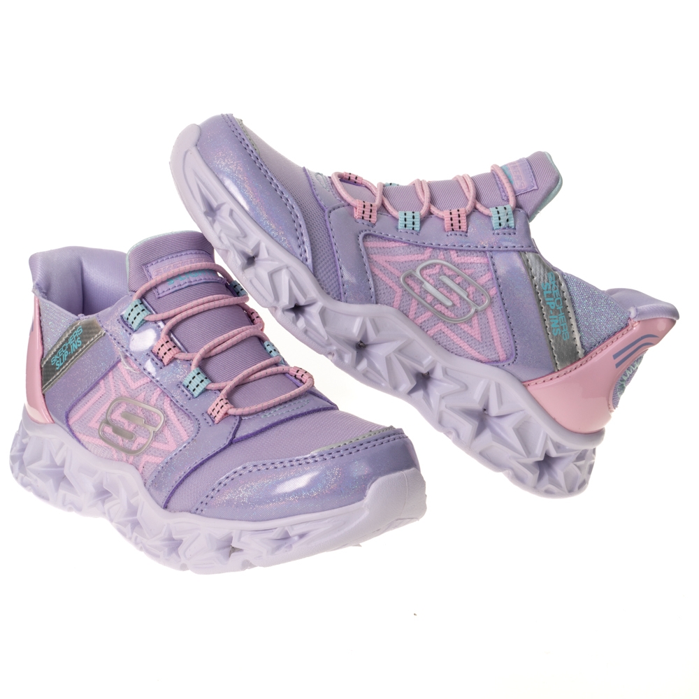 SKECHERS 童鞋女童系列燈鞋瞬穿舒適科技GALAXY LIGHTS 303701LLVMT