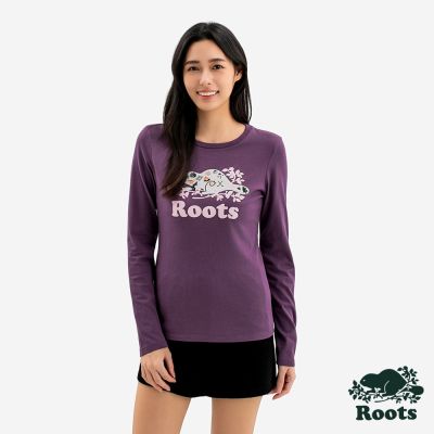 Roots女裝- WINTER COOPER 長袖上衣-紫紅