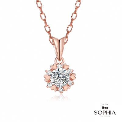 SOPHIA 蘇菲亞珠寶 - 費洛拉 30分 F/VVS1 18K玫瑰金 鑽石項墜