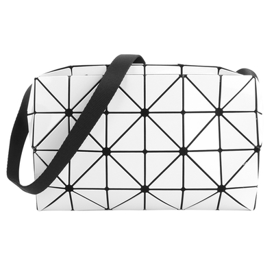 ISSEY MIYAKE  BAOBAO 幾何方格4x6搖滾斜背包(亮白)