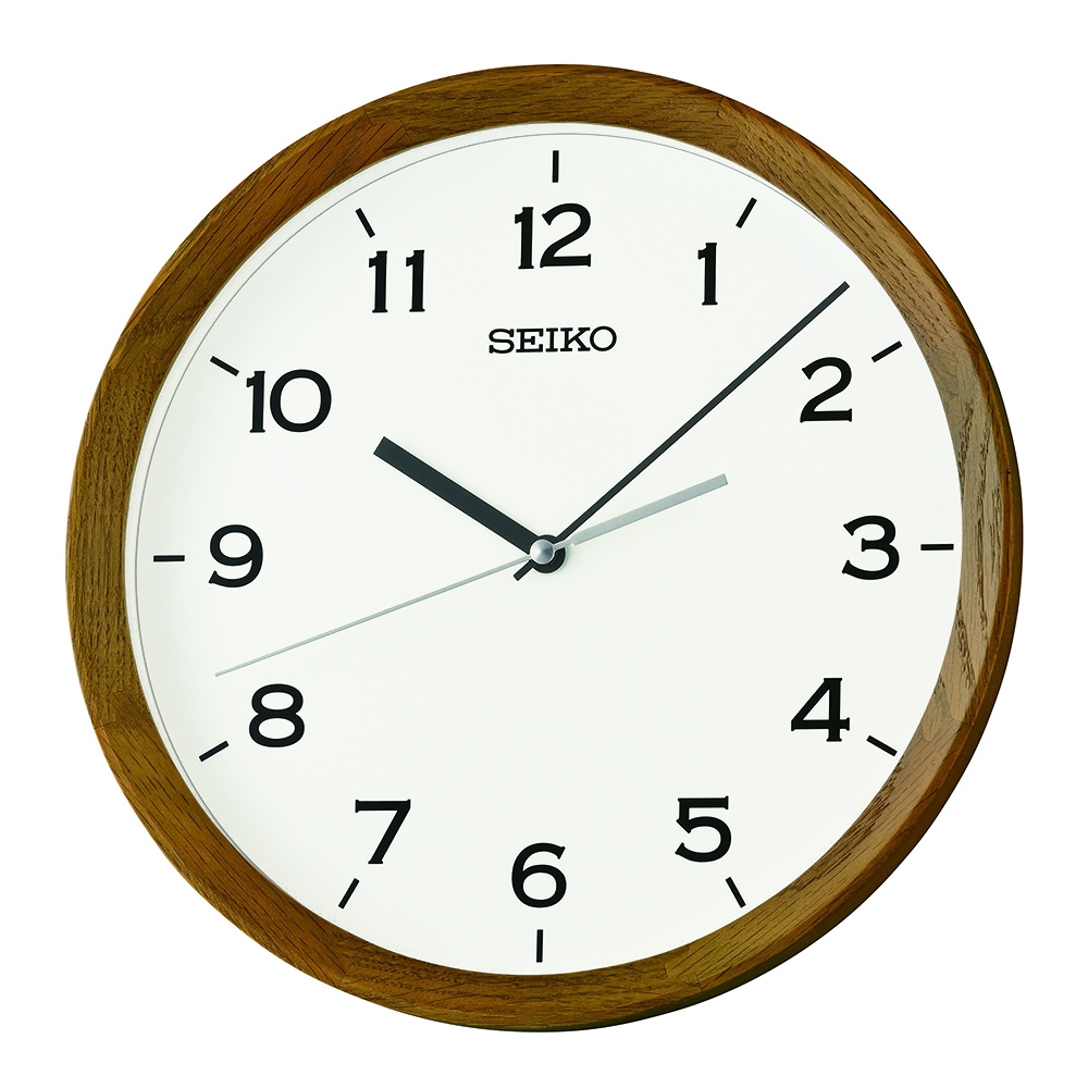 SEIKO 精工森林系滑動式秒針靜音掛鐘時鐘-木質框QXA853B_SK045 | SEIKO