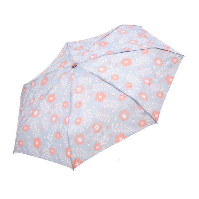 RAINSTORY粉漾花沁抗UV手開迷你口袋傘