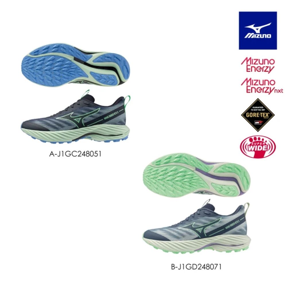MIZUNO 美津濃】WAVE RIDER GTX 2 男女款慢跑鞋J1GC248051 J1GD248071
