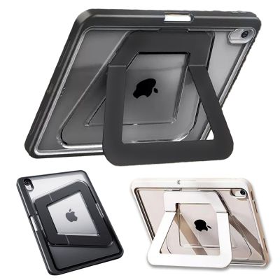 低調質感極簡約 隱形鋁合金雙支架新設計!! Apple iPad Air7 2025版 11吋 平板電腦 保護殼 筆槽收納 輕薄好攜帶 橫向直向任意轉換 透感支點殼