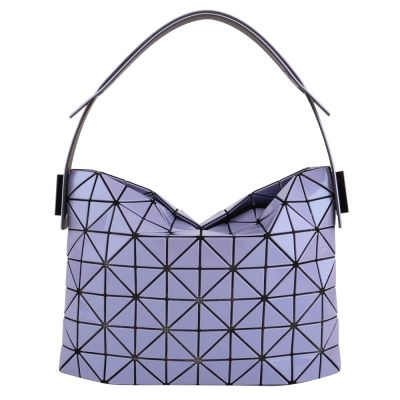 ISSEY MIYAKE BAOBAO 幾何方格手提包((薰衣紫)亮面/小款