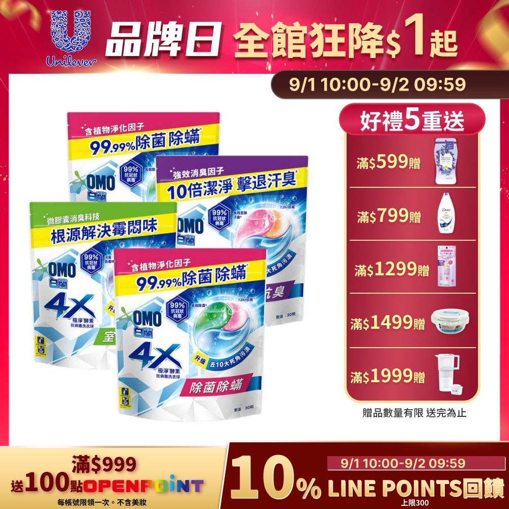 [情報] 白蘭4X極淨酵素洗衣球 3.38元/顆