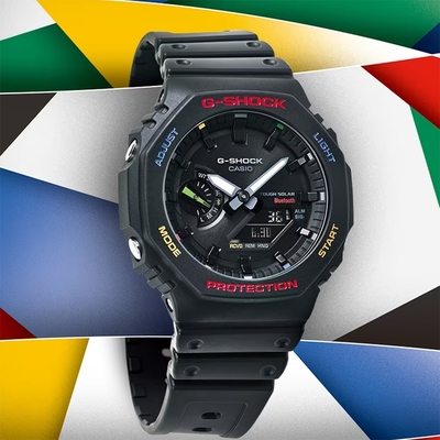 CASIO 卡西歐 G-SHOCK 八角太陽能藍芽多彩手錶 開學購物季 送禮首選 GA-B2100FC-1A