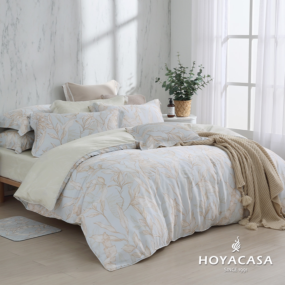HOYACASA 60支抗菌天絲兩用被床包組(雙人/加大)-多款任選 (晨曦)