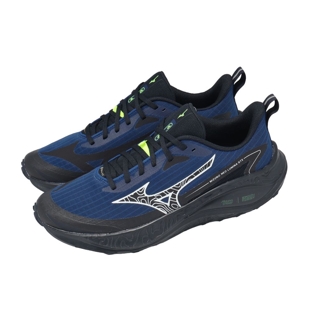 Mizuno 越野跑鞋Neo Lumina GTX 男鞋防水藍黑機能戶外美津濃J1GJ2659