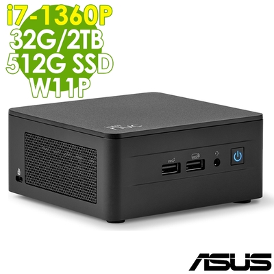 ASUS華碩 ASUS NUC 13代迷你電腦(i7-1360P/32G/2TB+512G SSD/W11P)